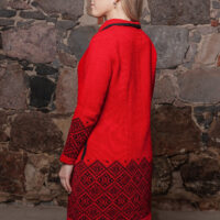 Villane mantel Folk punane - Image 3